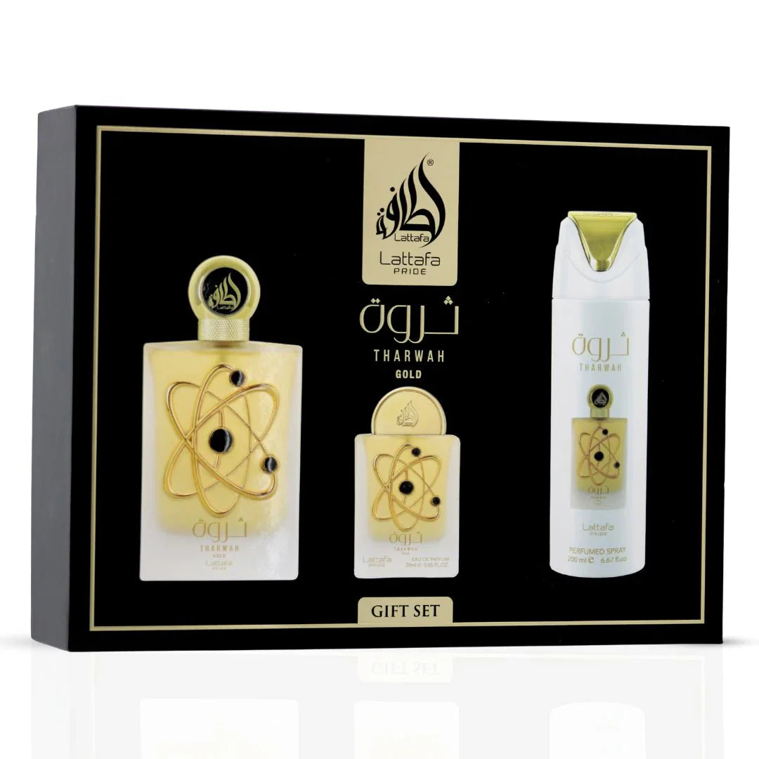 Tharwah Gold - Gift Set by Lattafa Pride